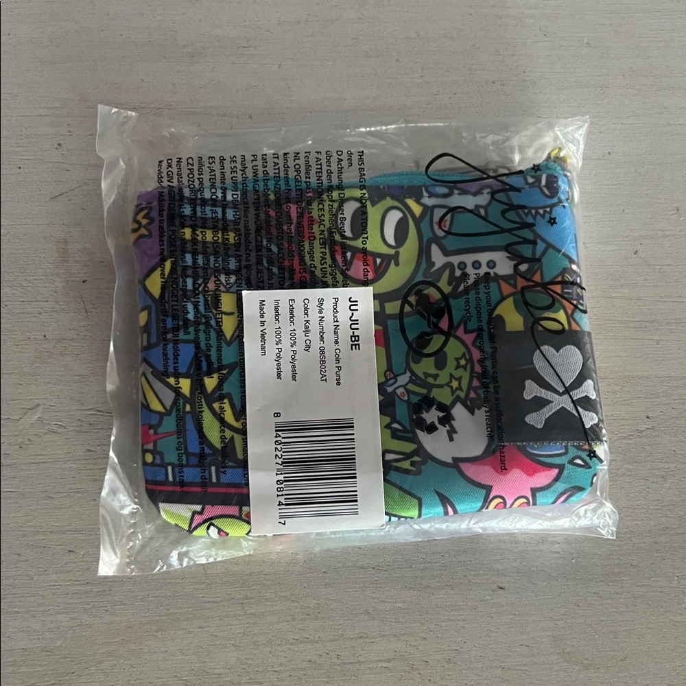 Tokidoki x Ju-Ju-Be Colorful Wallet kajiu city with coin purse - Picture 8 of 9